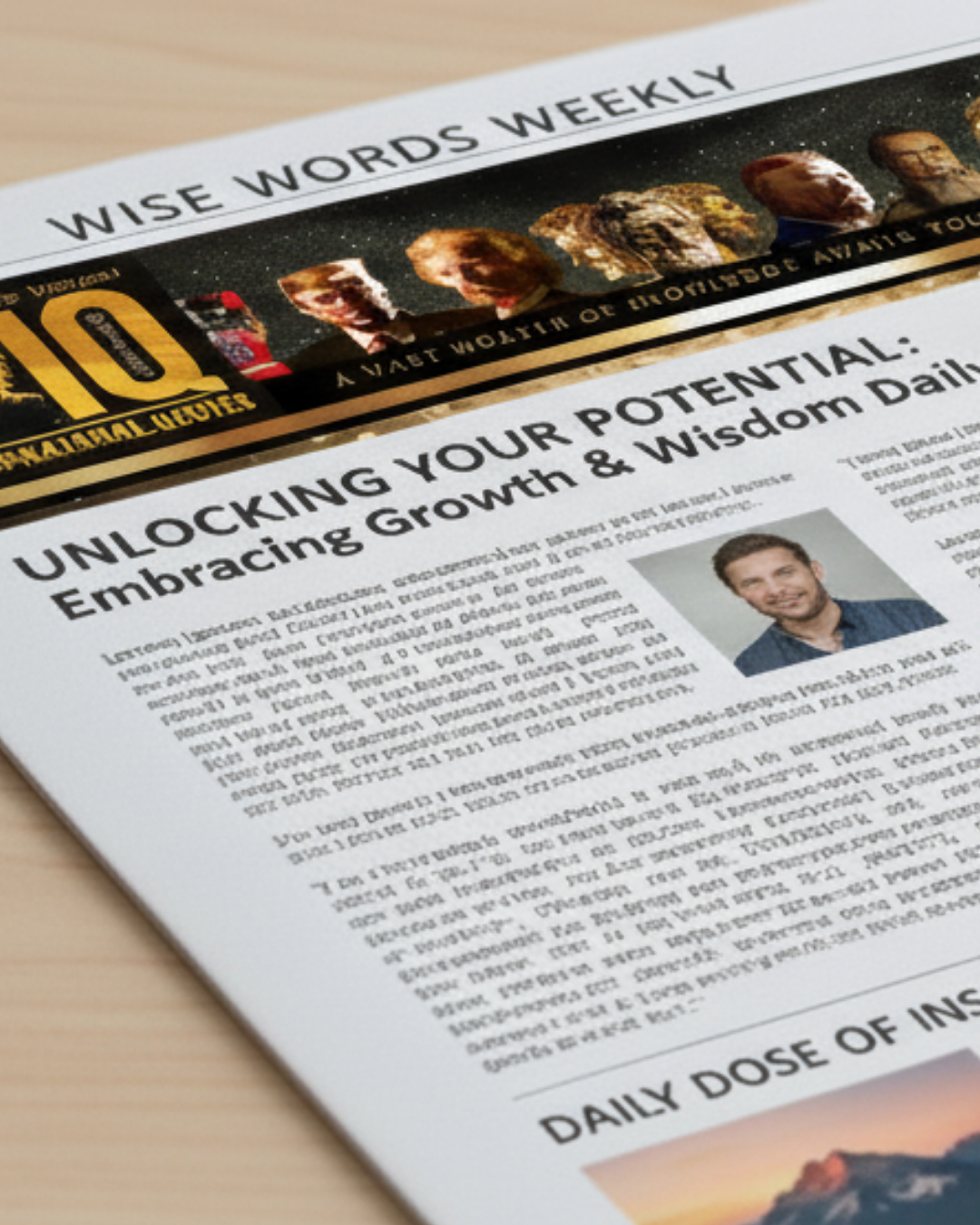 Wise Words Weekly Newsletter - Improve your growth mindset and improve your life.