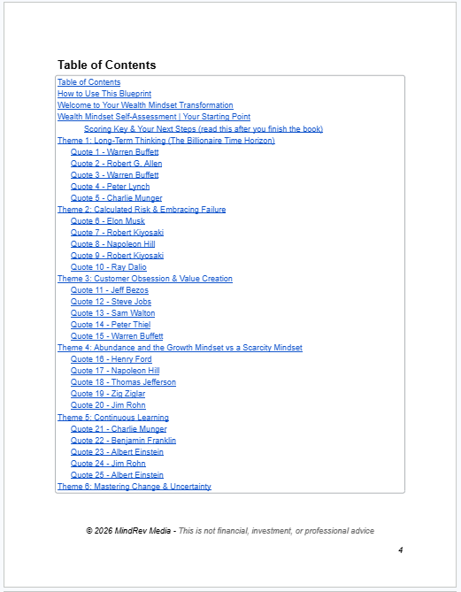 Table of Contents