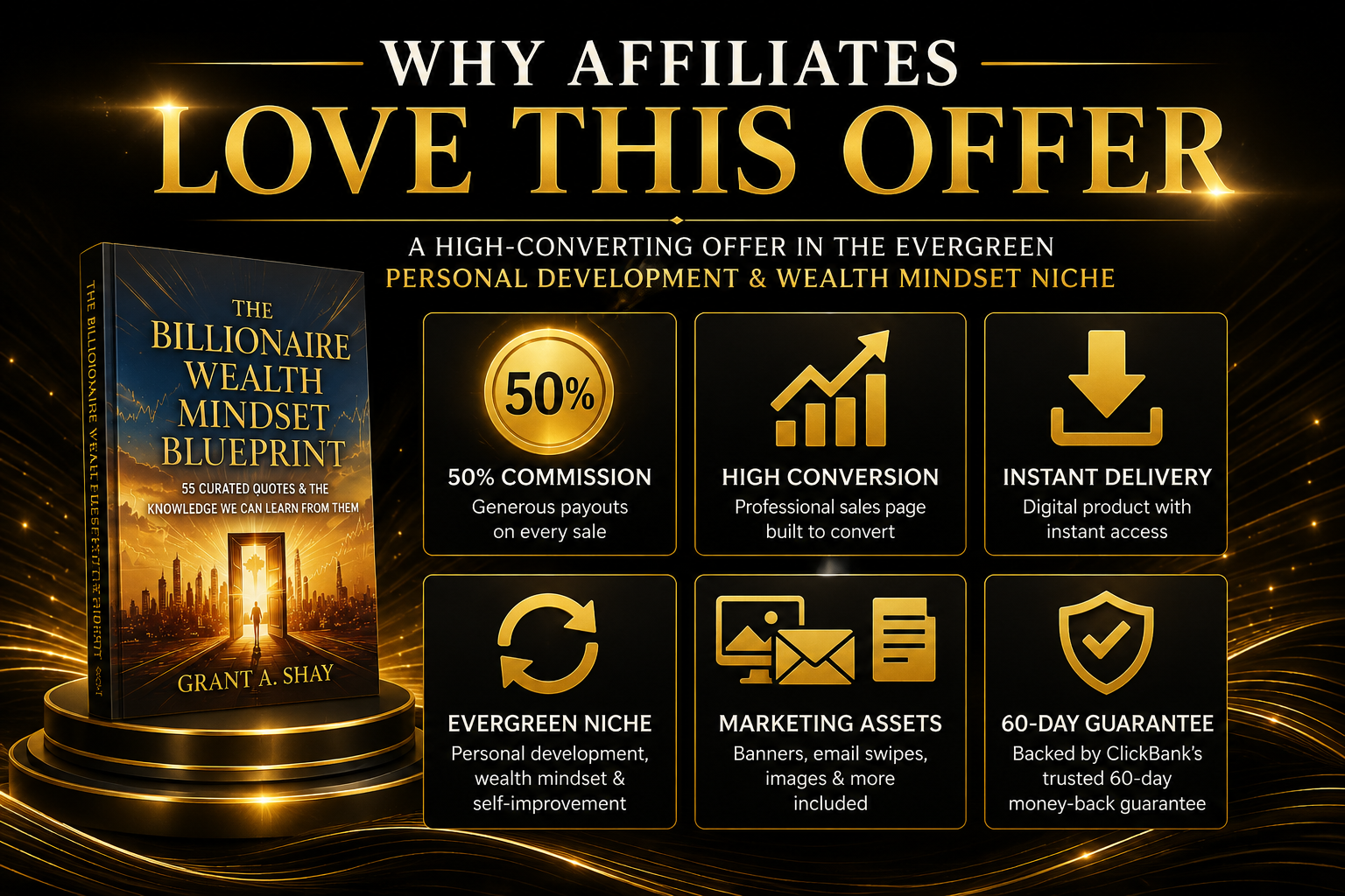 Why affiliates love promoting The Billionaire Wealth Mindset Blueprint offer through ClickBank